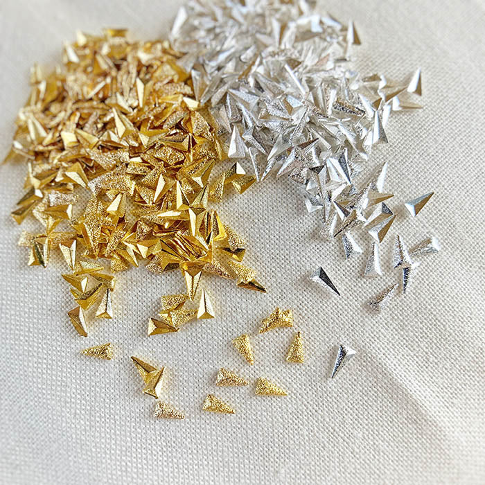 Bijoux | Triangle Allongé Givré Or Et Argent